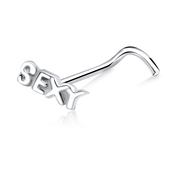 SEXY Silver Curved Nose Stud NSKB-321